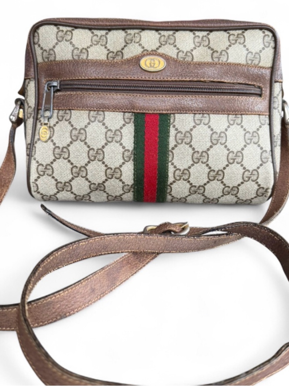 Gucci Ophidia GG Supreme Sherry Line Crossbody/Shoulder Bag with COA - Picture 16 of 17